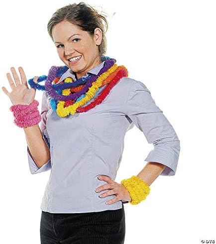 Fun Express Bulk Lei Flower Necklace Assortment -100 Pack in Bright Colors - Summer, Luau, Tiki, Pool Party and Wedding Supplies image 4