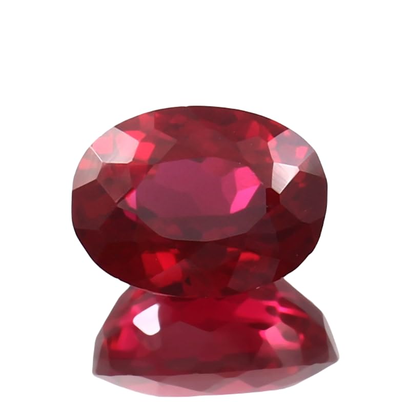 Rubis naturel facetté de 10x13mm, une gemme ovale pour haute joaillerie