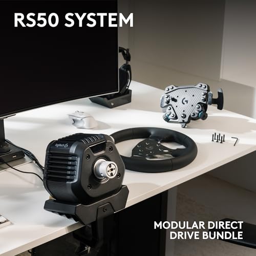 Image of Logitech G RS50 Racing Wheel, Hub, and Base for Xbox /PC: 8 Nm Direct Drive, 11 inch Wheel, 13 Buttons, Adjustable Paddle Shifters, TRUEFORCE Force Feedback Integration with Major Titles - Black