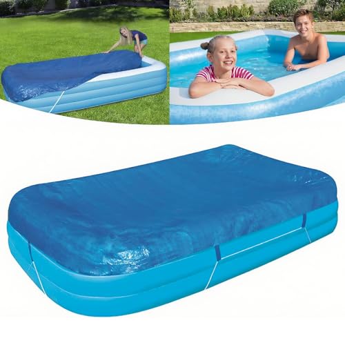 Cobertor rectangular para piscina 120x72 pulgadas azul miniatura 1