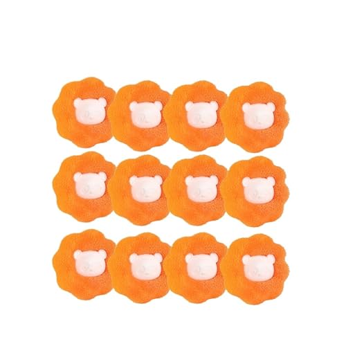 Reusable Laundry Balls for Pet Hair Removal - Lint Catcher for Washing Machine - Cleaner for Clothes - Home Cleaning Tool(Orange