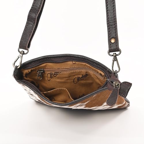 Western Cowhide Tooled Leather Small Crossbody Bag Cowgirl Fashion Purse with Adjustable Detachable Shoulder Strap4