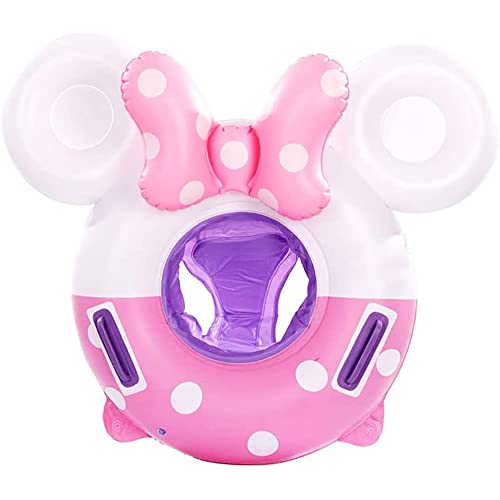Umbresen Baby Swimming Float, Inflatable Swim Ring Cute Floaties with Seat and Handle Pool Float Toys Fun Water Raft Lounge Party Supplies for Toddler Kids Age 8-48 Months Under 44lb (Bowknot Mouse) by umbresen - Used condition - US$7.19