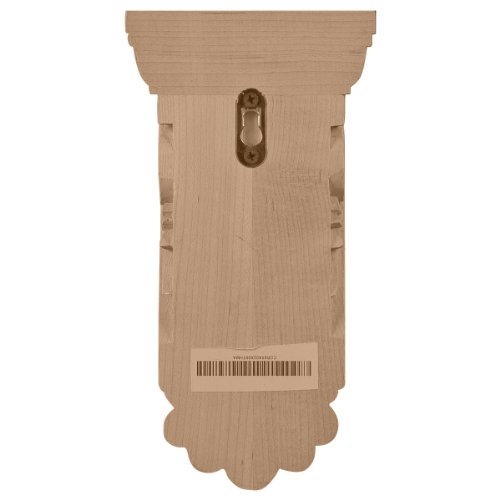 Ekena Millwork COR05X02X09ACAL Thin Flowing Acanthus Wood Corbels, 5 1/8"W X 2 3/4"D X 9 3/4"H, Alder thumb #3