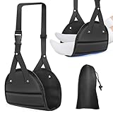 Travel Essentials for Women Men, 1 Pack Black Airplane Footrest Leg Foot Hammock Rest Travel Luggage Accessories Gadgets Under Desk Flying Long Fight Trip Seat Organizer Must Haves Gifts Kids Needs