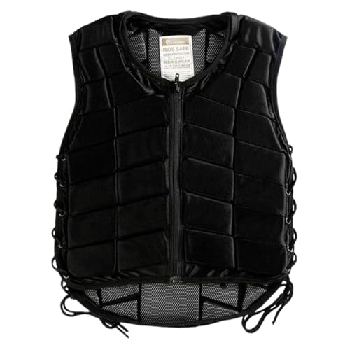 Ridväst säkerhet skyddande stötdämpning rustningsväst med dragkedja justerbar rem mjuk och andningsbar ryttare för kvinnor pojkar flickor barn, stil 1 Air Ridsport
