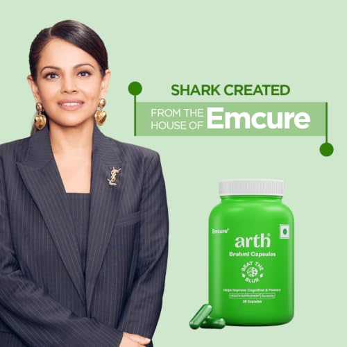 Image of Arth Brahmi Capsules for Memory, Focus, Concentration & Brain Fog Support - 90 Capsules for Men & Women | Bacopa Monnieri Supplement | Enhanced Absorption for Mental Clarity, Alertness & Positive Mood
