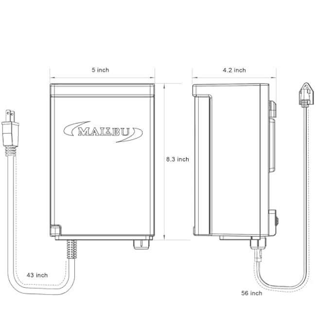 Malibu Low Voltage Landscape Transformer 200W Low Voltage Landscape Lighting Power Pack for Outdoor Spotlight Path Light Floodlight 120V to12V with Photo Sensor Timer and Weatherproof Shield