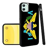 United States Virgin Islands Flag iPhone 11 Phone Case Black TPU Protective case Shockproof Non-Slip...