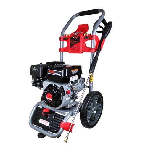 RocwooD Petrol Pressure Washer 3370PSI 212cc Jet High Power Portable Driveway Garden Car Wash Patio...