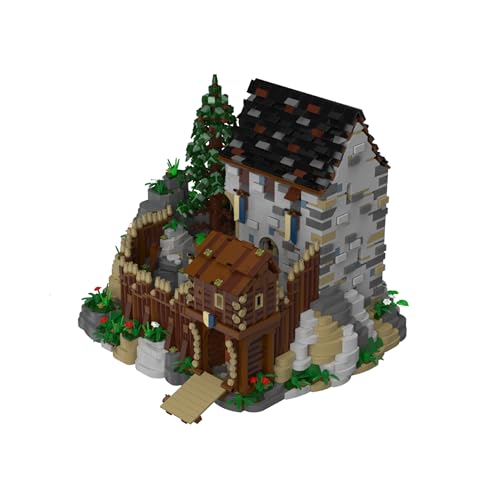 BlueBrixx Pro 108712 - Burg Blaustein, 5321 Klemmbausteine, Burg Blaustein Set Geschenk für Architektur und Mittelalter Fans, Standardsteine, Bausteine der Burg Blaustein-Serie