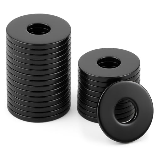 Unterlegscheiben M8 Edelstahl, 25 Stück Schwarz Unterlegscheiben Set, Rostfreie Beilagscheiben, Karosseriescheiben für Schrauben, Muttern und Gewindestangen