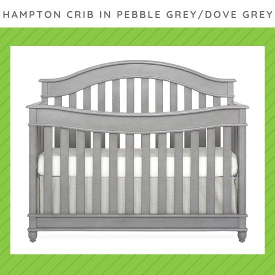 Image of Toddler Bed Safety Guard Rail for Evolur Baby Convertible Cribs - Solid Wood Rail for Convertible Crib to Toddler Bed Conversion - Safety Bed Rail for Children (Pebble Dove Grey, Model 811)