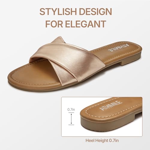 Image of ATHMILE Sandals for Women 2026 Dressy Summer Flat