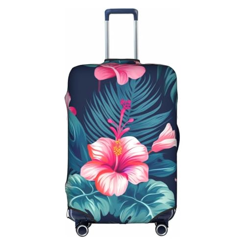 Hawaii Flower Printed Luggage Cover Elastic, Washable, Universal Fit 18-32 Inch Travel Suitcase Cover Easy To Identify