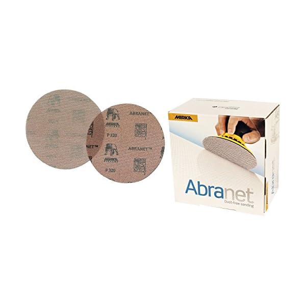 Mirka Abranet Netz-Schleifscheiben Ø 150 mm Klett / Korn P120 / 50 Stk / zum Schleifen von Holz, Spachtel, Lack… – Bild 7