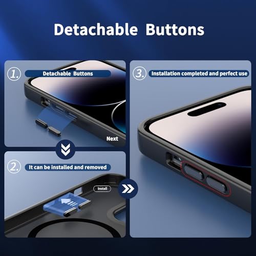 Image of iPhone 13 pro Magsafe Hard Back Case | Matte Design & 360 Protection | Military-Grade Apple iPhone 13 pro Cover | Strong Magnet Back - Purple