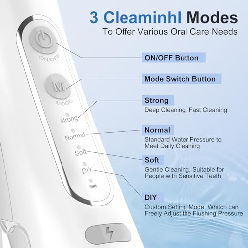 Water-Flosser-for-Teeth-Portable-Cordless-Oral-Irrigator-5-Modes-Rechargeable-Electric-Water-Flossers-Cleaner-300ML-IPX7-Waterproof-8-Jet-Tips-Dental-Tooth-Flossed-Care-Tool-Kits-Home-Use-Travel