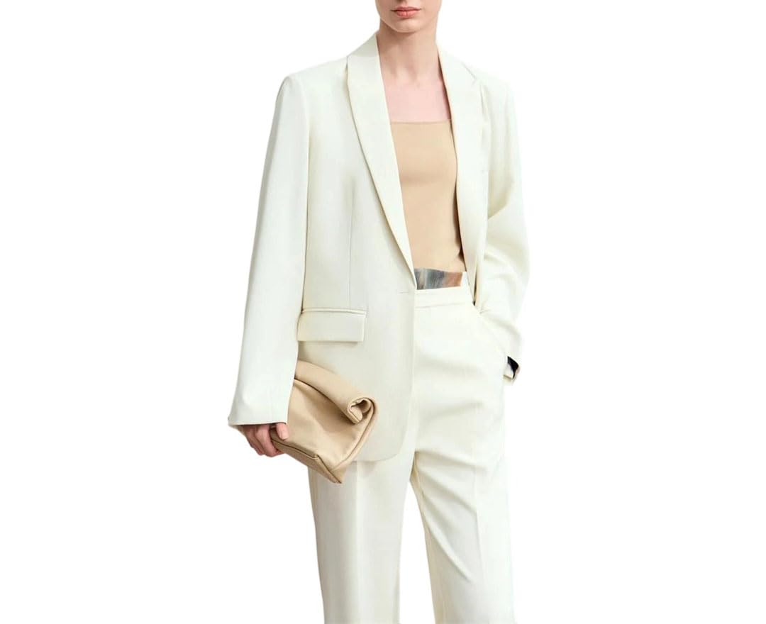 Womens Printed Blazer Patchwork Lapel Mid-Length Office Fashion