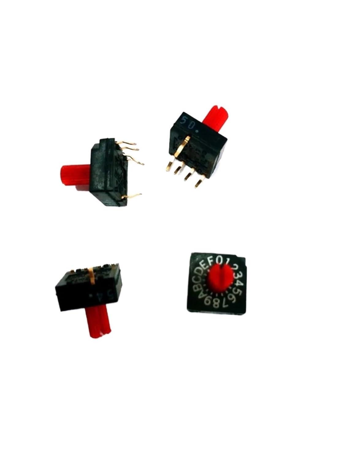YYT 5PCS 0-F/16-bit 8421C Rotary DIP Switch Encoding Switch DRS4116 Counter-Code