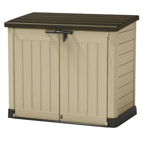 Keter Store It ARC Gartenhaus für den Außenbereich, 1200 Liter, Taupe und Beige