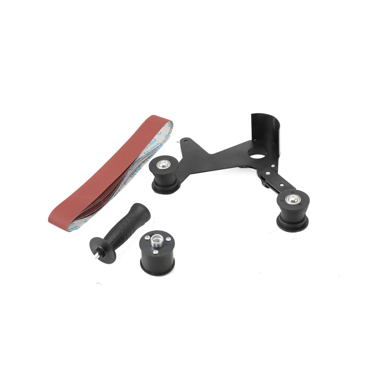 Bandschleifer Aufsatz Per Smerigliatrice Angolare M14, Adattatore Per 115/125 mm, Conversione In Levigatrice A Nastro, 270° Lavorazione Curva, Per Metallo, Rimozione Ruggine E Lucidatura