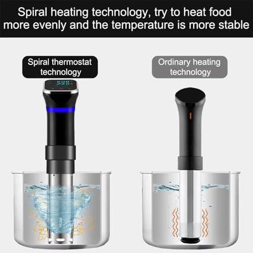 Sous Vide - Máquina circuladora de inmersión de precisión de 1100 W con bomba extractora, bolsa sellada, clip, pantalla LED para cocinar en casa