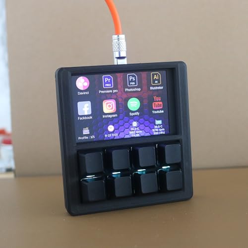 Clavier macro programmable à 8 touches avec écran LCD 3.5 pour vos raccourcis PC - 4