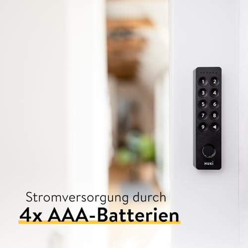 Nuki Keypad 2, Tür mit Code oder Fingerprint schnell und komfortabel öffnen, perfektes Zubehör für Nuki Smart Lock, Bluetooth