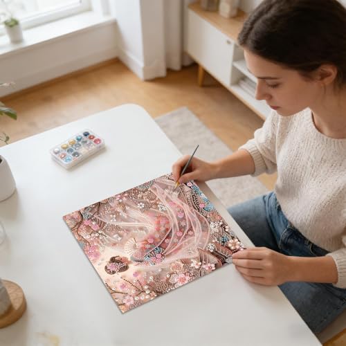 Kit de arte con gemas DIY para decoración brillante de pared en dormitorios y salas 6