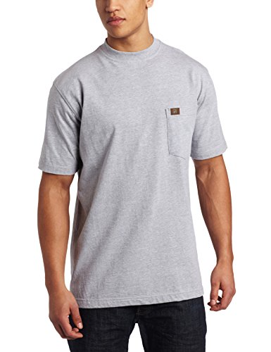Wrangler Men's Regular Riggs Workwear Short Sleeve Pocket Tee, Ash Heather, X-Large