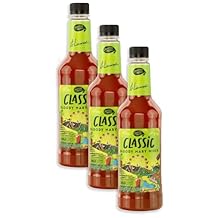 مزيج مشروب ماري الدموي الكلاسيكي ، جاهز للاستخدام ، زجاجة 1 لتر 33.8 Fl Oz ، عبوة من 3