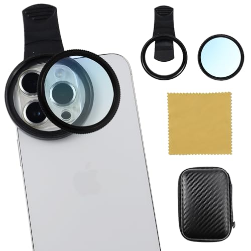 JGCJGG Filtro Polarizador Movil, 52mm Clip-on Filtro Polarizador, Filtro ND para Teléfono Móvil Lente, Clip Universal Incluido para Fotografía Profesional Y Creativa
