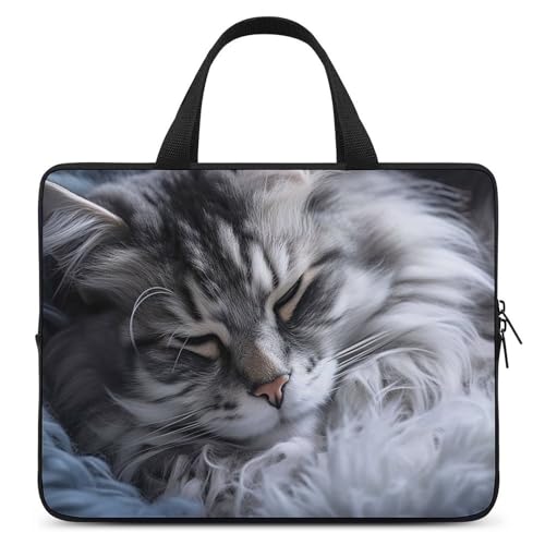Funda para portátil 15 pulgadas diseño gato durmiendo