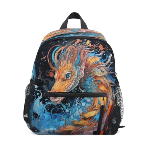Sac d'école maternelle hippocampe avec bretelles confortables pour garçon et fille