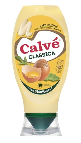 Calvé Maionese Classica, Formato 430 ml, Maionese Calvé Classica con Olio di Semi di Girasole, Ideale per Sandwich e Tartine, Senza Conservanti e Senza Zuccheri, Senza Glutine, Vegetariano