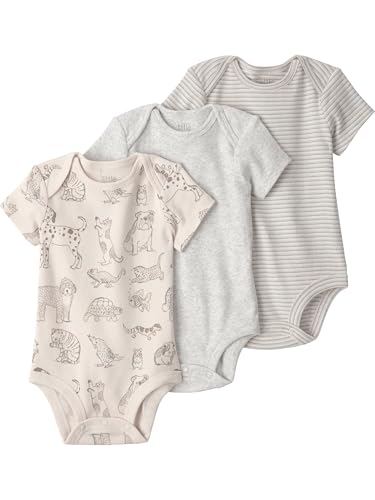 Image of little planet by carter's Unisex Baby 3-pack Short Sleeve Bodysuits Made With Organic Cotton