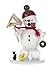 Produktbild DREGENO Seiffen eG Räuchermann Schneemann mit Vogelhaus, Holz, Weiß, 6 x 6 x 13 cm
