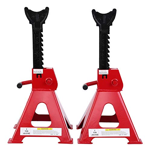 H-YEEU 2 caballetes de apoyo 3T, altura regulable, 283 – 413 mm, caballete para coche