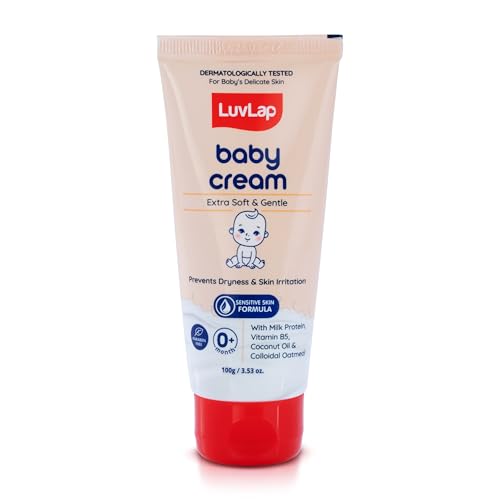 Image of LuvLap Baby Cream -100g, Face & Body Moisturizing Cream with Shea Butter & Colloidal Oatmeal, Protection for Dry, Itchy, Sensitive Skin for Face & Body, 24-Hour Moisturization, Dermatologically Tested