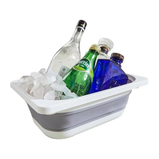 Beright Collapsible Storage Bin, Wash Basin Folding Dish Tub Sink, Space Saving for Dishing, Fruit, and Camping, Hiking and Home, 1 Pack, Grey, Small