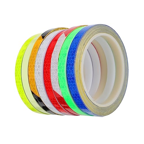 GALPADA Reflective Sticker 8 Rolls Bike Decals Warning Stickers Night Reflectivity Bike Supplies
