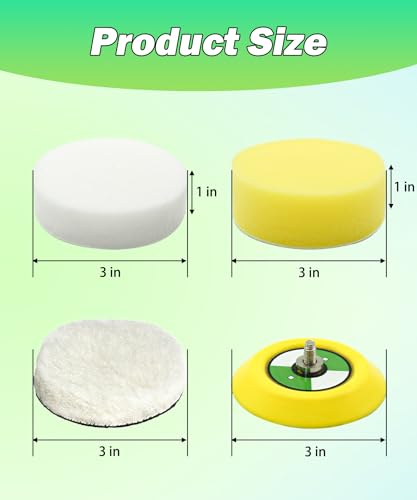 Image of Buffing Polishing Pads Fits for Milwaukee Electric Tools M12 Spot Polisher /Sander,Replace 49-36-2438(Not Included Polisher)