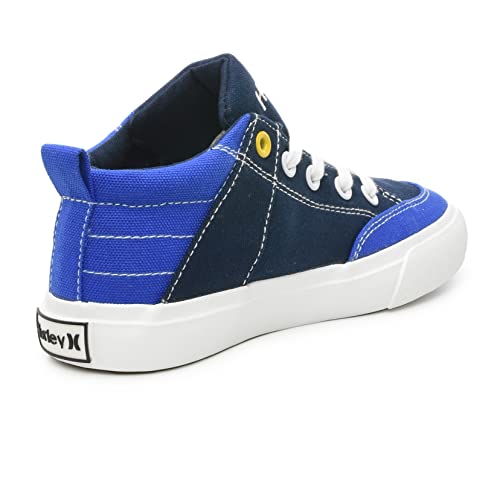 Hurley Kids Skate Shoes - Classic Casual High-Top Sneakers - Skateboard Shoes For Little & Big Kids - Unisex Child Running & Walking Shoe Navy Multi #TOP2