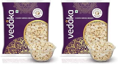 Image of Amazon Brand - Vedaka Cashews | Broken | 500 G | Gluten Free & Plant Based Protein | Premium Kaju Nuts (Pack of 2)