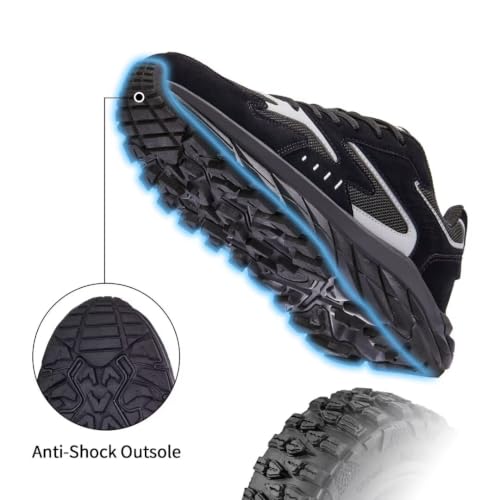 Image of Men's Extra Wide Walking Sneakers Wide Toe Box Orthopedic Shoes with Arch Support for Flat Feet & Foot Pain Relief