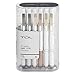 TUL Retractable Gel Pens, Medium Point, 0.7 mm, Pearl White Barrel, Black Ink, Pack of 12 Pens