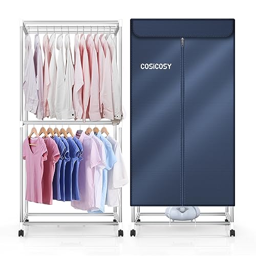 Cosicosy Electric Clothes Dryer Updated Portable Fast 1400W Dryer Machine 2-Tier Heated Indoor...