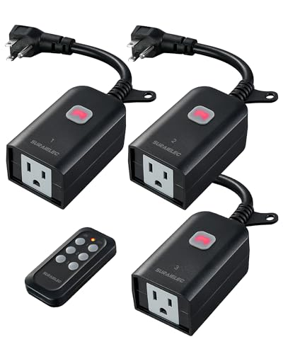 SURAIELEC Wireless Remote Control Outlet Kit
