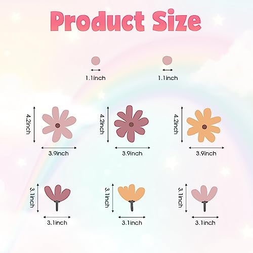 Vinilos Decorativos Floral para Pared, 8 Láminas Rosa Boho miniatura 2